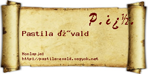 Pastila Évald névjegykártya